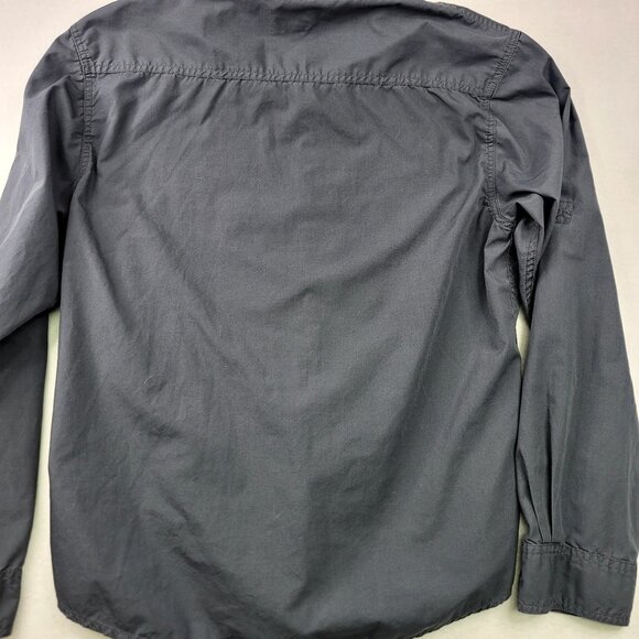 Black Jack Mens Embroidered Long Sleeve Button Front Shirt Dark Gray Large - Picture 3 of 8